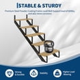 thumbnail image 4 of Bingirl 2-Pack 5-Step Heavy-Duty Steel Stair Riser - Metal Stair Stringer with Reinforcing Support Legs for Indoor and Outdoor Steps, Comes with a Pair of Gloves, 4 of 8