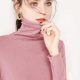 thumbnail image 5 of Para las mujeres clásico cuello alto suéter de punto sólido manga larga Slim Fit ligero prendas de punto casual suéter básico, 5 of 5