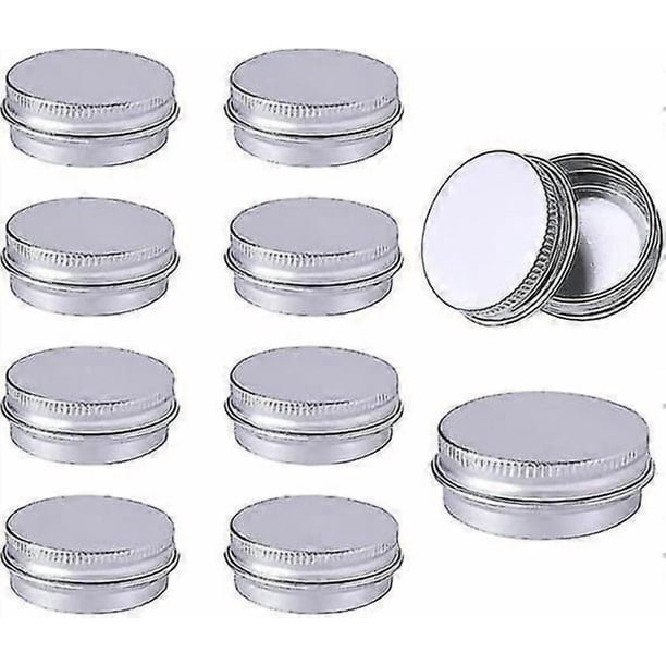 Wabjtam Aluminium Containers, Travel Cream Balm Jars For Lip Balm Lotion Mini Candles, Silver(10pcs, Silver)