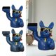 thumbnail image 1 of 2 piezas resina reloj soporte perro estatuilla hogar noche pendiente pendiente bandeja azul oscuro Hugo Ver soporte de exhibición, 1 of 8