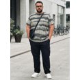 thumbnail image 5 of DARING DIVA Men's Big Tall Tie-Dye Crew Neck Short Sleeve T-Shirts 2XL Gray, 5 of 7