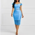 thumbnail image 2 of B91xZ Robes Printemps Été Femmes Sans Manches une Épaule Robe à Sequins Scintillante Robe Cocktail Mariage Maxi Robes avec Fente, Bleu TG, 2 of 5