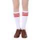 thumbnail image 5 of Minnieouse Medias hasta el muslo a rayas, medias antideslizantes para Cosplay, juegos deportivos, calentadores para piernas, Día de San Valentín, rayas 2piezas raya roja blanca Minnieouse CBP354582, 5 of 5
