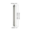 thumbnail image 2 of Uxcell Stainless Steel Gravity Conveyor Roller Transmission Galvanized End Silver 1.5"x20", 2 of 5