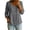 Gray, variant on Women's Cotton Single Snap V Neck Pullover Shirts Lightweight Soft Summer Vacation Casual Top Gray XXL