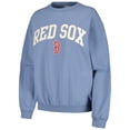 thumbnail image 2 of Women's Soft as a Grape Navy Boston Red Sox Pigment Dye Pullover Sweatshirt, 2 of 3