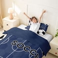 thumbnail image 3 of Erosebridal Ball Games Kids Twin Bedding For Boys,Deepblue White Black Duvet Cover Set,Reversible Navy 2 Pieces,No Comforter, 3 of 6