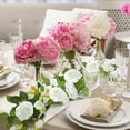 thumbnail image 3 of 2 PCS Artificial Flower Vine Fake Rose Faux Hanging Flower Garland for Wedding Arch Backdrops Home Decor, 16 Roses Gemaluanit Champagne, 3 of 5