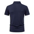 thumbnail image 6 of FRSASU Men's Polo Shirts Short Sleeve Casual Classic Solid Summer Collared Golf Shirts with Pocket Navy, 6 of 9