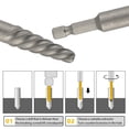 thumbnail image 3 of Screw extractor,Steel Drill Bit Bolt Remover Cobalt Drill Set Included 1pcs Adapter Bolt Screw Remover Remove Left Hand Drill And 1pcs Adapter Drill And 1pcs Bit Screw Remover Screw 5pcs Hss, 3 of 6