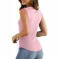 thumbnail image 4 of Patlollav Tank Top for Women Under $10.00, Basic Tops for Women Solid Ribbed Fitted Tank Top 2024 V Neck Curved Hem Sleeveless Shirts, 4 of 6