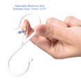 thumbnail image 5 of S Hooks for Hanging, 17Pcs 3.5 Inch - Metal S-Shaped Hooks with Safety Buckle for Hanging Plants, Clothes (White), 5 of 6