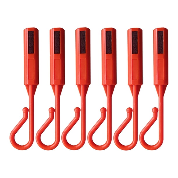 6 piezas de soporte para anzuelos de caña de pescar, regalo profesional, anzuelo de gusano y anzuelo triple para pesca. naranja
