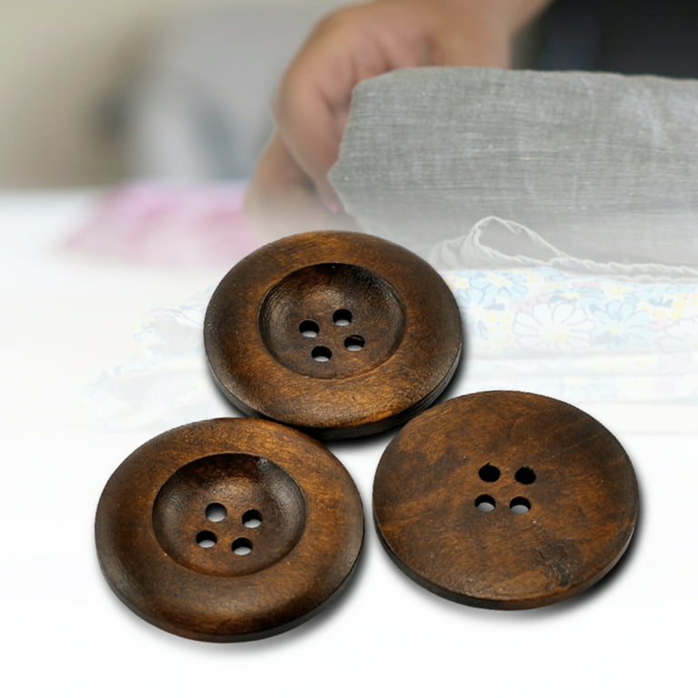 Assorted Wooden Buttons, 120Pcs Wooden Handmade Buttons, Wooden Sewing  Buttons Art DIY Craft Supplies with Box