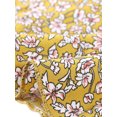 thumbnail image 5 of INSPIRE CHIC Women's Floral Long Sleeve Wrap Tie Waist Ruffle Split Hem Boho Maxi Dress Yellow M, 5 of 5