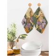 thumbnail image 2 of Easter Bunny Kitchen Dish Towels for Drying Dishes Set of 2, Spring Floral Vintage Botanical Rabbits Green Waffle Weave Microfiber Hand Tea Bathroom Towels Quick Dry & Absorbent Towel 12x12, 2 of 7