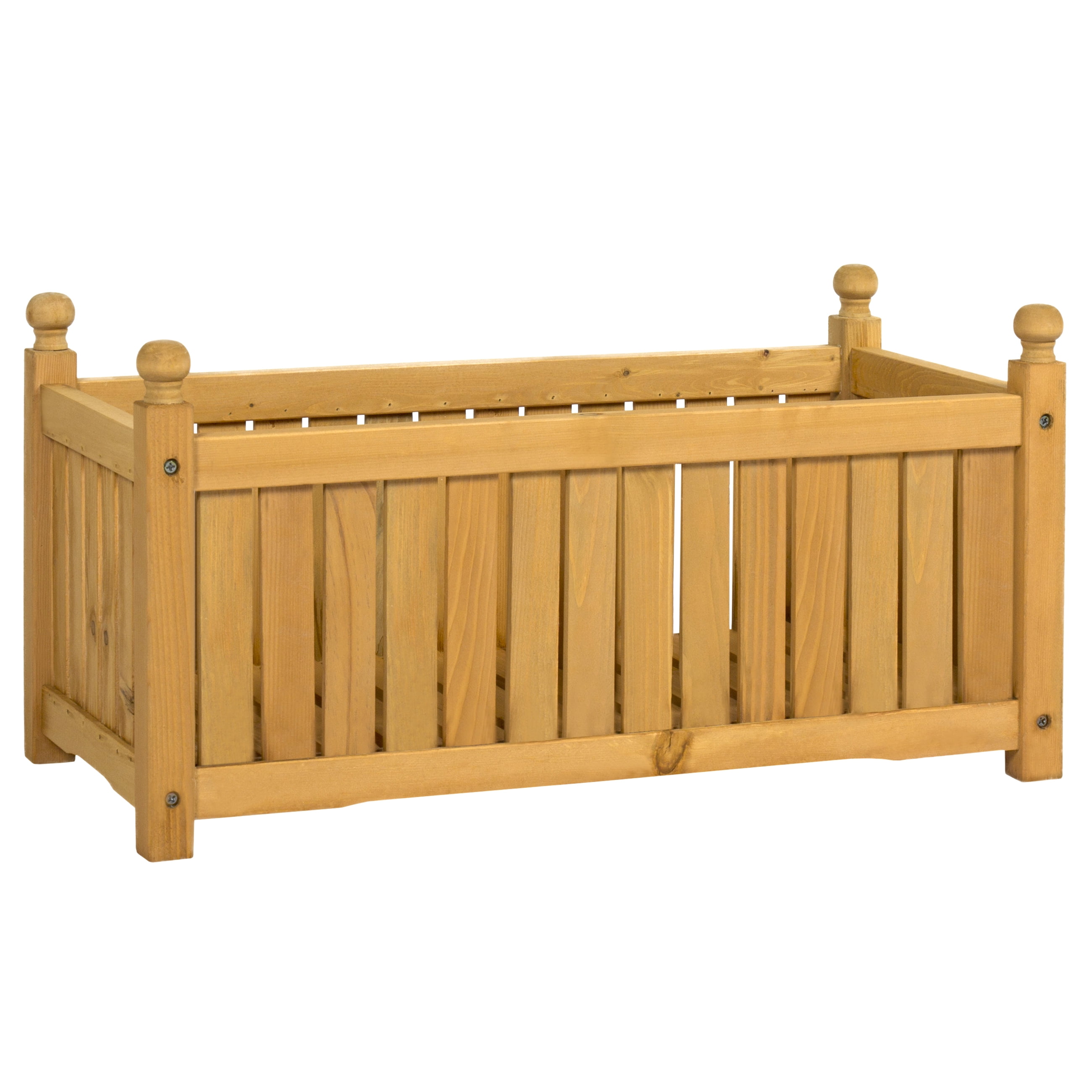 Best Choice Products 28" Rectangular Wooden Planter Box- Brown by