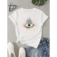 thumbnail image 3 of Fashionable Eye Print T-Shirt - Lightweight Crew Neck, Short Sleeve - Perfect for Spring & Summer - Womens Casual Wardrobe Staple, 3 of 5