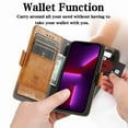 thumbnail image 4 of Dteck for iPhone 14 Pro Max Wallet Case, Shockproof Magnetic PU Leather Flip Folio with Card Holders RFID Blocking Kickstand Anti-Scratch TPU Inner Shell Phone Case, lightbrown, 4 of 7