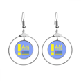 thumbnail image 1 of Soy de Aruba Los pendientes cuelgan del aro de la joyería del círculo de la gota Unbranded M, 1 of 3