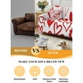 thumbnail image 4 of Red Loves Sofa Cover Blanket Couch Covers for Armchair Cushion,Couch Sofa Silpcover with Tassel,Living Room Bedroom Throw Towel Blanket Covers for Pets Valentine's Day Love Romantic White S 71"x91", 4 of 9