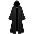 thumbnail image 2 of Hvyesh Medieval Cloak with Hood Halloween Renaissance Hooded Cape for Men and Women Gothic Long Robe, 2 of 8