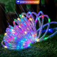 thumbnail image 4 of Solar Rope Lights, 33FT 100LED Outdoor Solar String Lights, IP65 Waterproof Solar Powered Fairy Lights with 8 Lighting Modes for Party Garden Yard Home Holiday Tree Decoration, Multicolor, 4 of 8