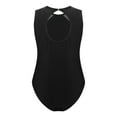 thumbnail image 4 of vastwit Kids Girls Sleeveless Ballet Leotard Mesh Splice Bodysuit Gymnastics Figure Skating Sports Tops Black 8, 4 of 7