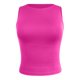 thumbnail image 3 of Camiseta sin mangas corta para mujer - Básico informal de verano - Sin mangas - Poliéster/spandex - Ideal para la playa/fiestas - Se recomienda llevar un sujetador deportivo debajo - Tallas XS-L, 3 of 5
