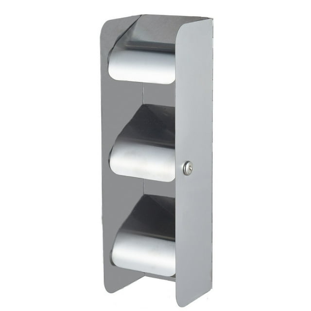 Injueey Dispensador de papel higiénico comercial de pared duradero para baños concurridos. Soporte para papel higiénico de pared. Almacenamiento y organización del hogar A
