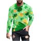 thumbnail image 2 of Blusas y camisas de manga larga con cuello redondo para hombre. Camiseta deportiva estampada para San Valentín. Camiseta de manga larga con cuello redondo. Blusas de licra para hombre., 2 of 5