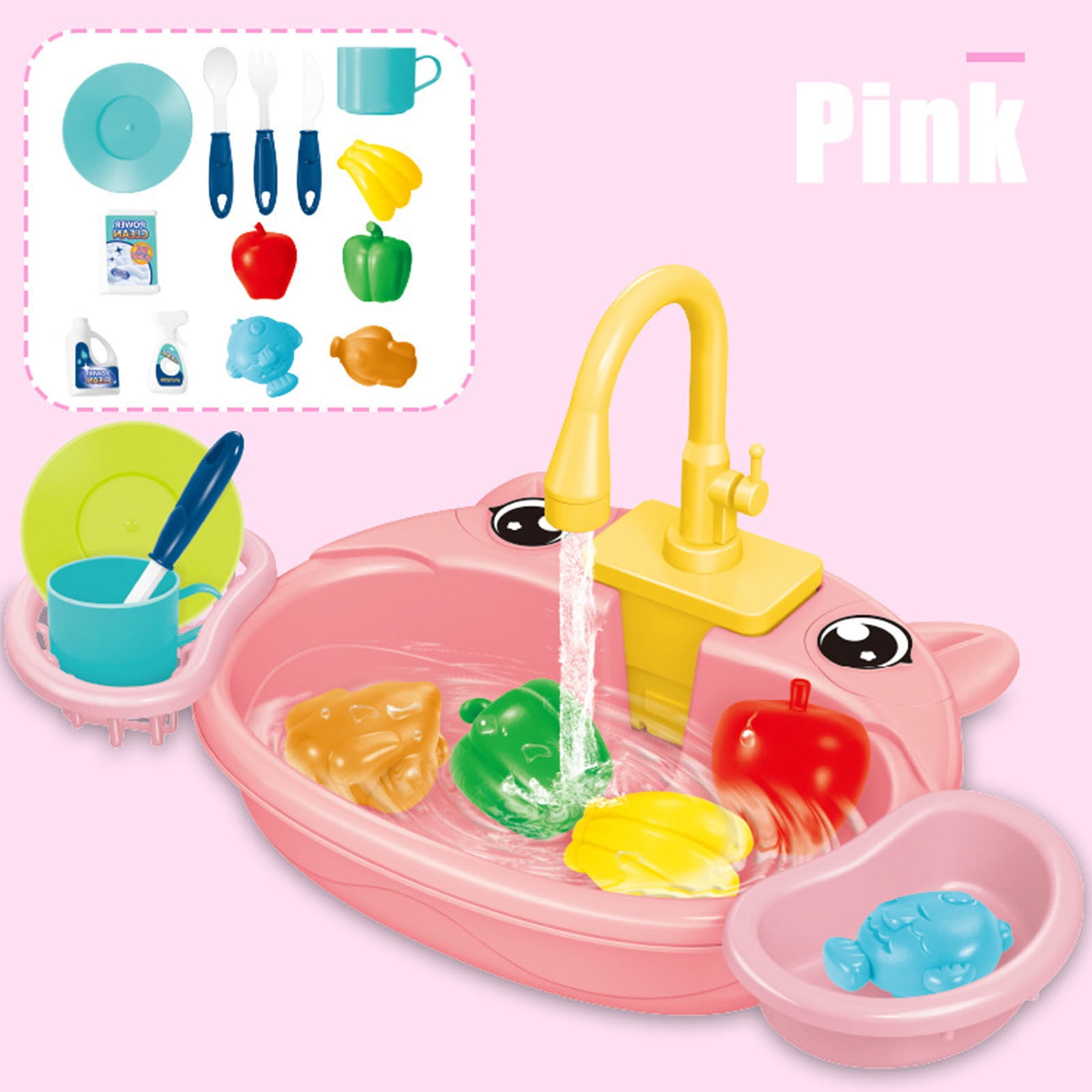 QISIWOLE Color Changing Kitchen Sink Toys, Children Heat Sensitive