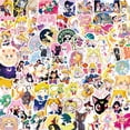 thumbnail image 1 of Paquete de pegatinas Sailors Moons Anime, 100 unidades, dibujos animados decorativos, 1 of 2