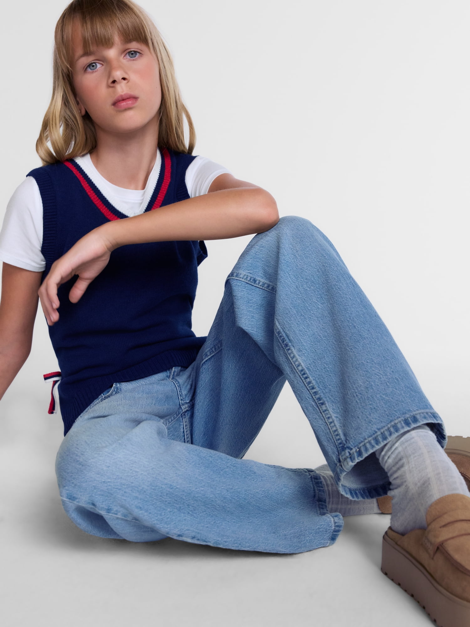 Weekend Academy Girls Baggy Straight Pant, Sizes 4-18