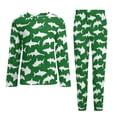 thumbnail image 5 of Pijama de tiburón blanco con silueta de animal para hombre, conjunto de pijama de manga larga moderno de 2 piezas, traje informal con gráficos para uso diario, regalo de cumpleaños, 5 of 5