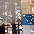 thumbnail image 7 of 4M Xmas String Hanging Star Christmas Party Decoration Tree Ornament Garland Silver Paperboard, 7 of 7