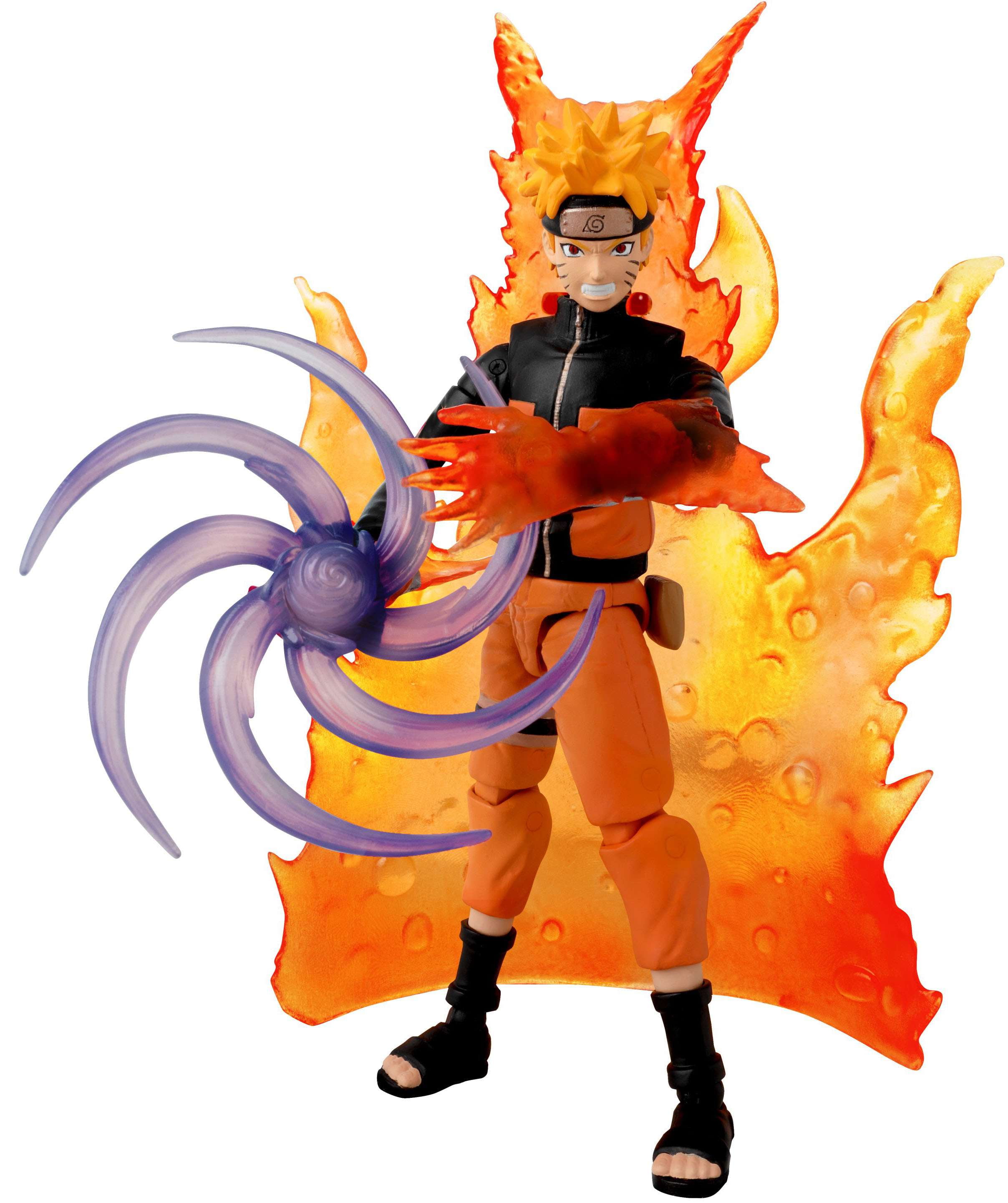 Bandai America: Anime Heroes Naruto Uzumaki Tailed Beast Cloak Action Figure with Articulation (6")
