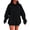 Black, variant on Kids Long Sleeve Hoodies Classic Pullover Hoodies Solid Color Sweatshirts Cute Cotton Hoodie Baggy Hoodies Christmas Hoodie Athletic Casual Hooded Plain Oversized Hoodie Size 160