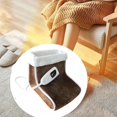 thumbnail image 4 of Electric foot warmer for under-desk use, fast heating, 6 temperature settings, 4 timers, brown, 4 of 5