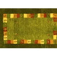 thumbnail image 1 of Ahgly Company Machine Washable Indoor Rectangle Abstract Yellow Contemporary Area Rugs, 8' x 12', 1 of 4