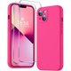 thumbnail image 1 of wonima44 Compatible with iPhone 14 Plus Case, Silicone Upgraded [Camera Protection] [2 Pcs 9H Screen Protector], Soft Anti-Scratch Microfiber Lining, 6.7 inch, Hot Pink, 1 of 1
