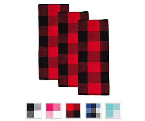 Cotton Buffalo Plaid Dish Towel Red And Black Dish Towels Buffalo