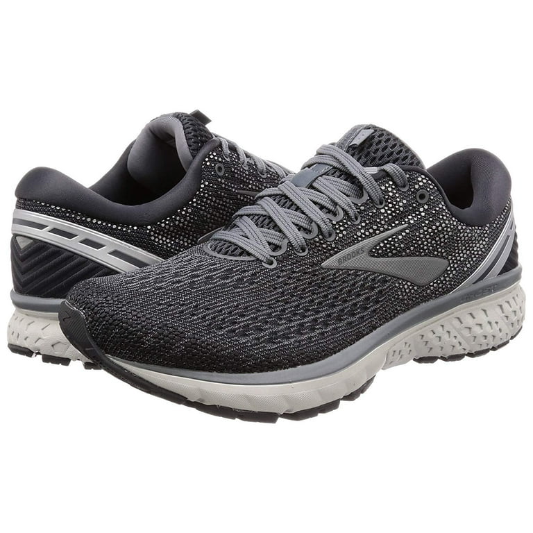 Brooks Men s Ghost 11 Ebony Grey Silver 12.5 D US Walmart