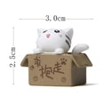 thumbnail image 6 of Cat Figurines Exquisite Lovely Gardening Doll Solid Model Creative Micro Landscape Cardboard Box Cat Mini 3D Cartoon Animal Models Desktop Ornaments, 6 of 8