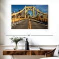 thumbnail image 3 of Elephant Stock The Roberto Clemente Bridge Wall Art - Horizontal Canvas Wall Art - Living Room Wall Decor - Transportation Canvas - Blue And Orange Decor - 39" x 26", 3 of 8