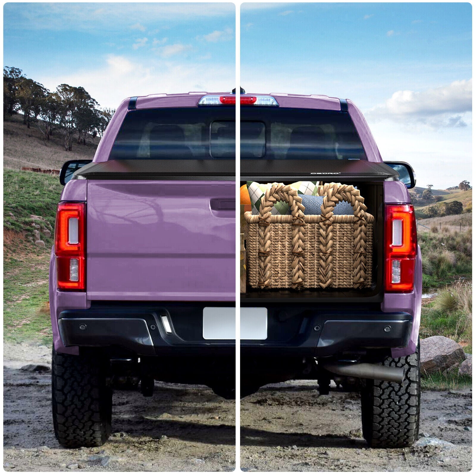 RVNI 5.8 Ft Soft 3-fold Truck Bed Tonneau Cover for 2007-2013 Chevy Silverado/GMC Sierra 1500