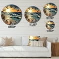 thumbnail image 4 of Designart "Shimmering Sands by the Beach II" Nautical & Beach Oversized Wall Clock, 4 of 6