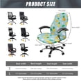 thumbnail image 5 of SCRAWLGOD Set of 3 Stretch Computer Chair Slipcover with Arm Rest Protector Removable Gaming Chair Covers Dustproof Washable Desk Chair Seat Cover, Pineapple Floral Monstera, S, 5 of 7