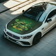 thumbnail image 3 of Uorisanigo St. Patrick's Day Jar of Gold Coins Auto Hood Cover Fashion Elastic Car Bonnet Banner Removable Hood Wrap Women Men Automotive Exterior Accessories Gift for Holiday, 3 of 7