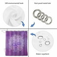 thumbnail image 3 of Boho Floral Shower Curtain Set - 72" x 78" Washable Bathtub Curtain with 12 Hooks, Purple Flowers Vintage Bohemian Watercolor Waterproof Fabric Stall Shower Curtains for Bathroom/Bathtub Décor, 3 of 6